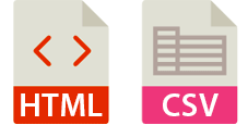 CSV and HTML formats for ERP integration