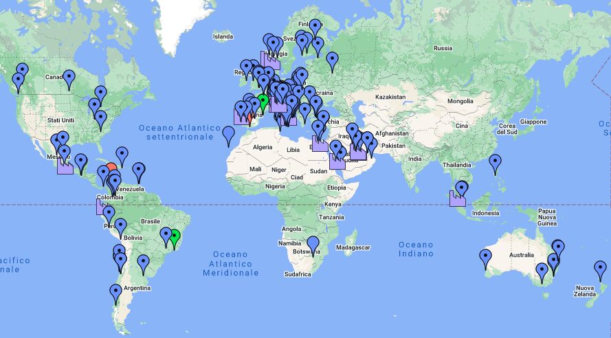 Best scaffolding design software of the world. Map of PON CAD clients.