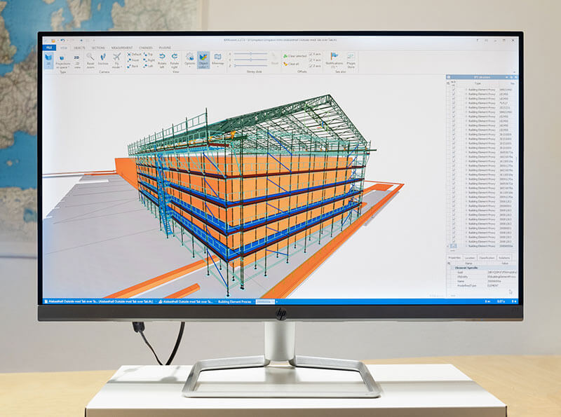 Ponteggio per facciate e coperture in formato IFC BIM